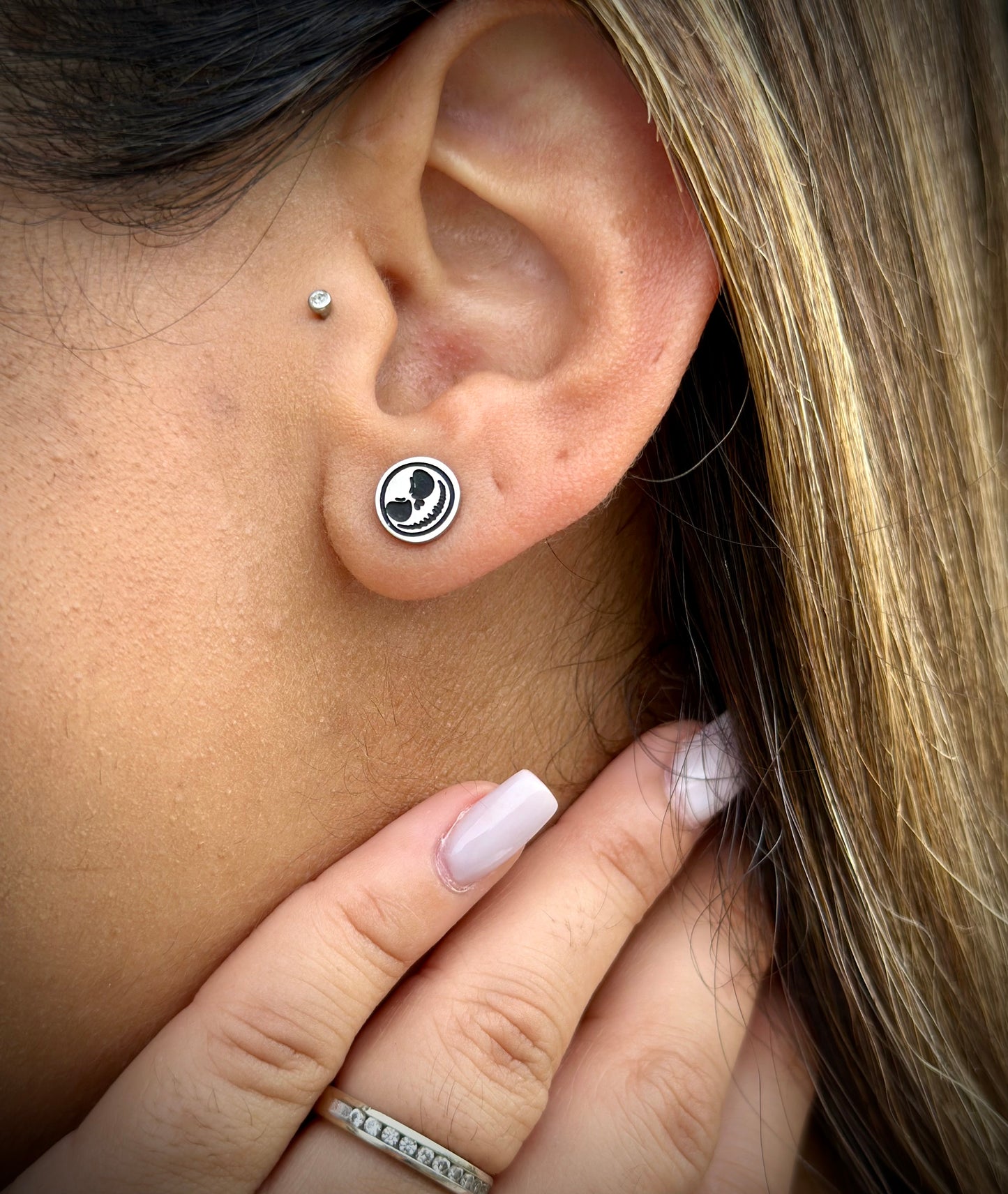 PUMPKIN KING STAINLESS STEEL EARRING STUDS