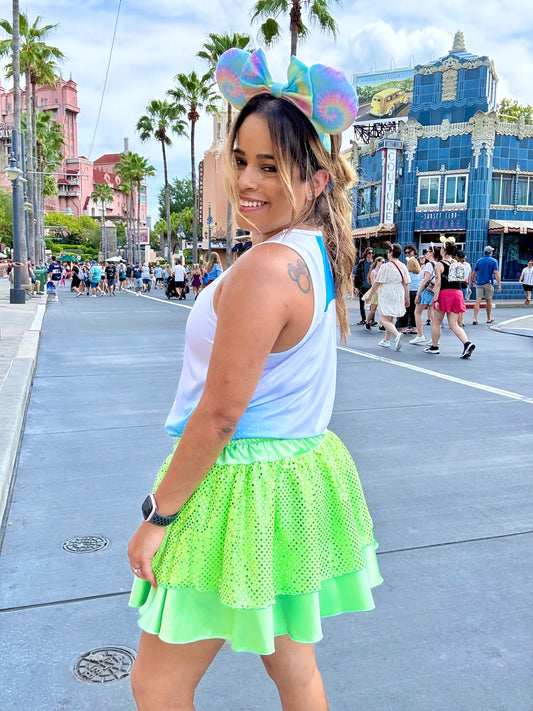 Highlighter Green skirt