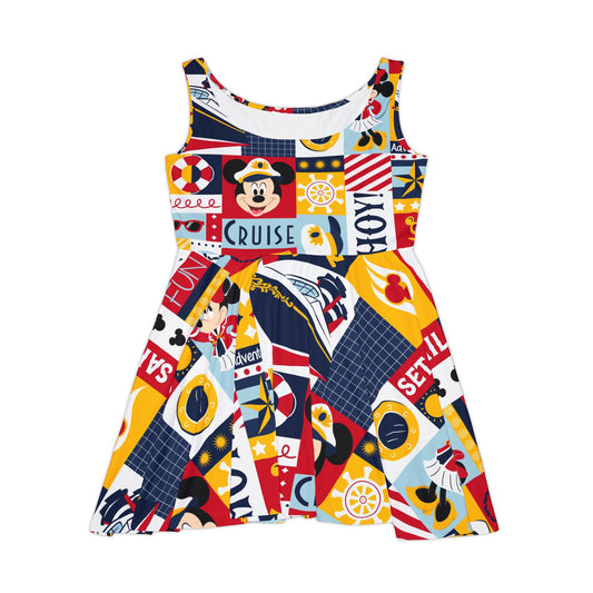 Mickey Cruise Pattern Skater Dress