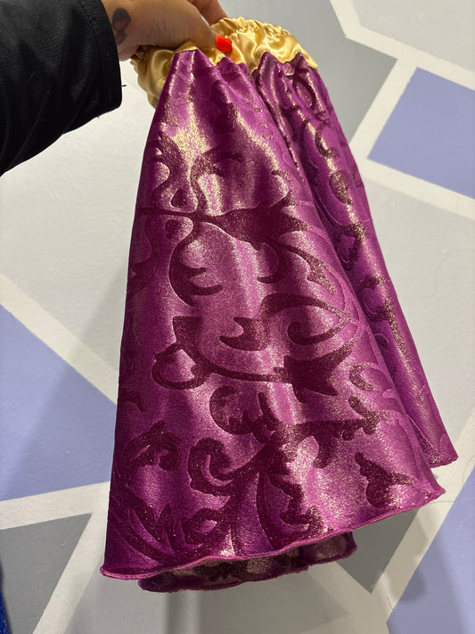 SIZE MEDIUM SINGLE LAYERED SKIRT PURPLE WITH GOLD FOIL