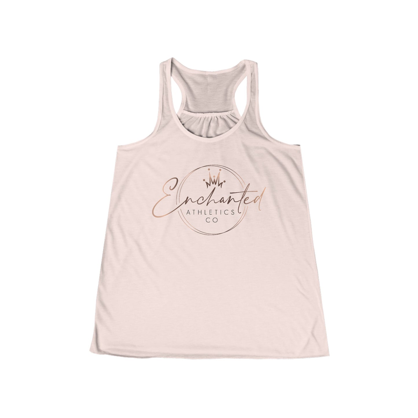 Enchanted Rose Gold Women's Flowy Racerback Tank