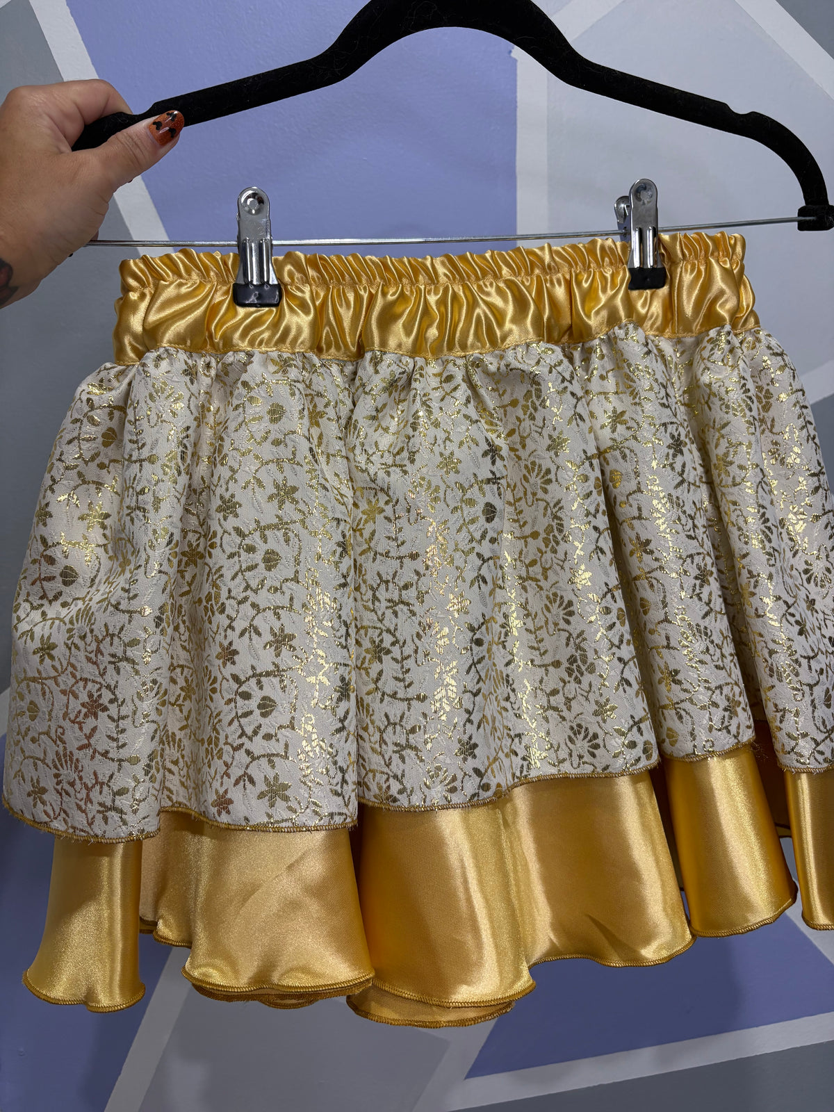 SIZE SMALL READY TO SHIP GOLD FOIL SKIRT