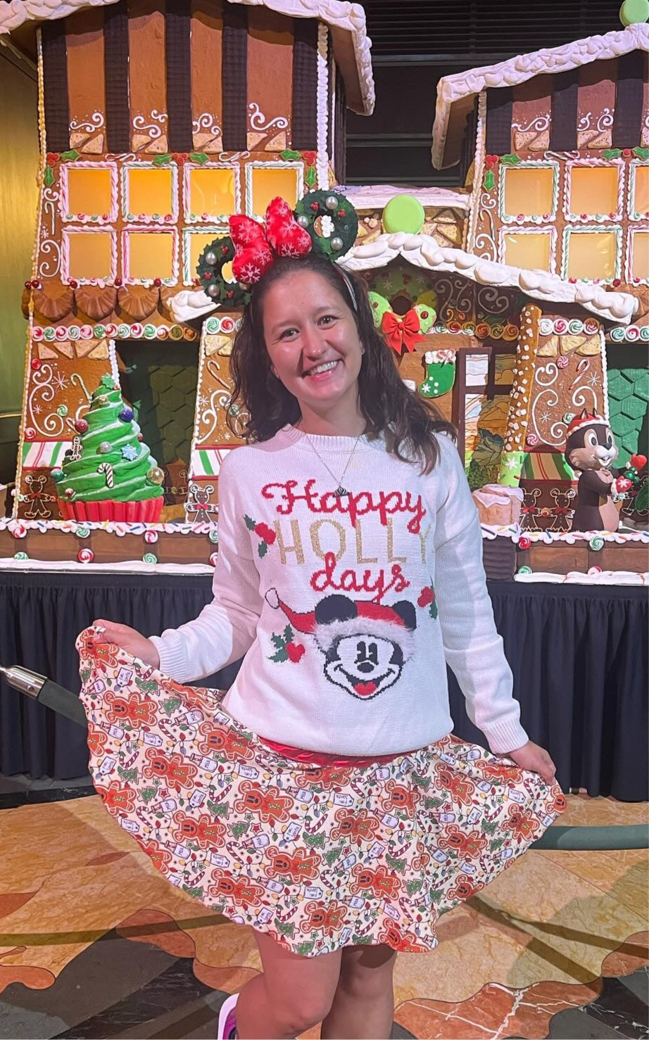 LIMITED TIME ONLY: Gingerbread Mickey Skirt