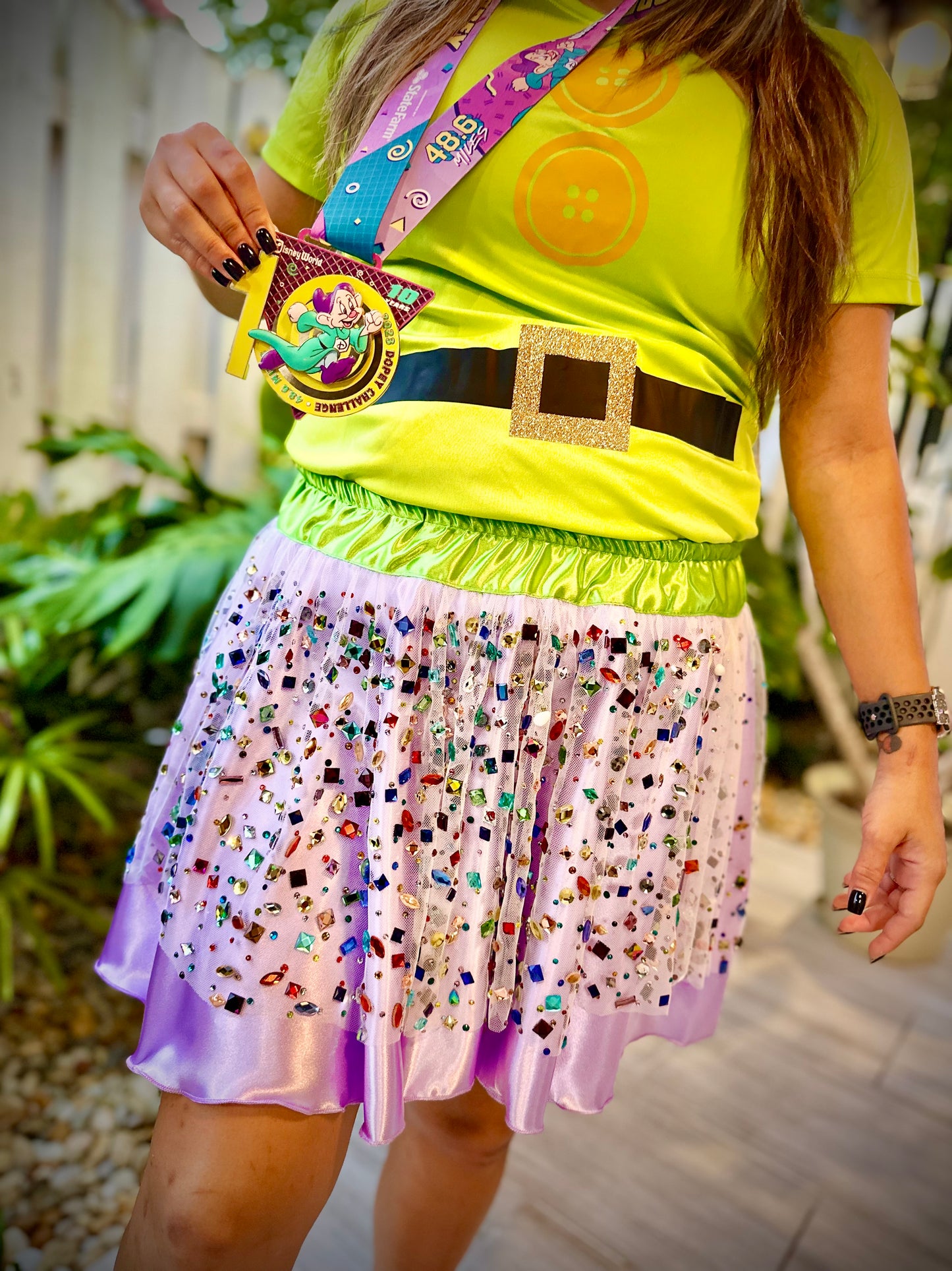 READY TO SHIP BEJEWELED DOPEY 2.0 SIZE LARGE *THIS SKIRT IS VERY HEAVY DUE TO STONES*