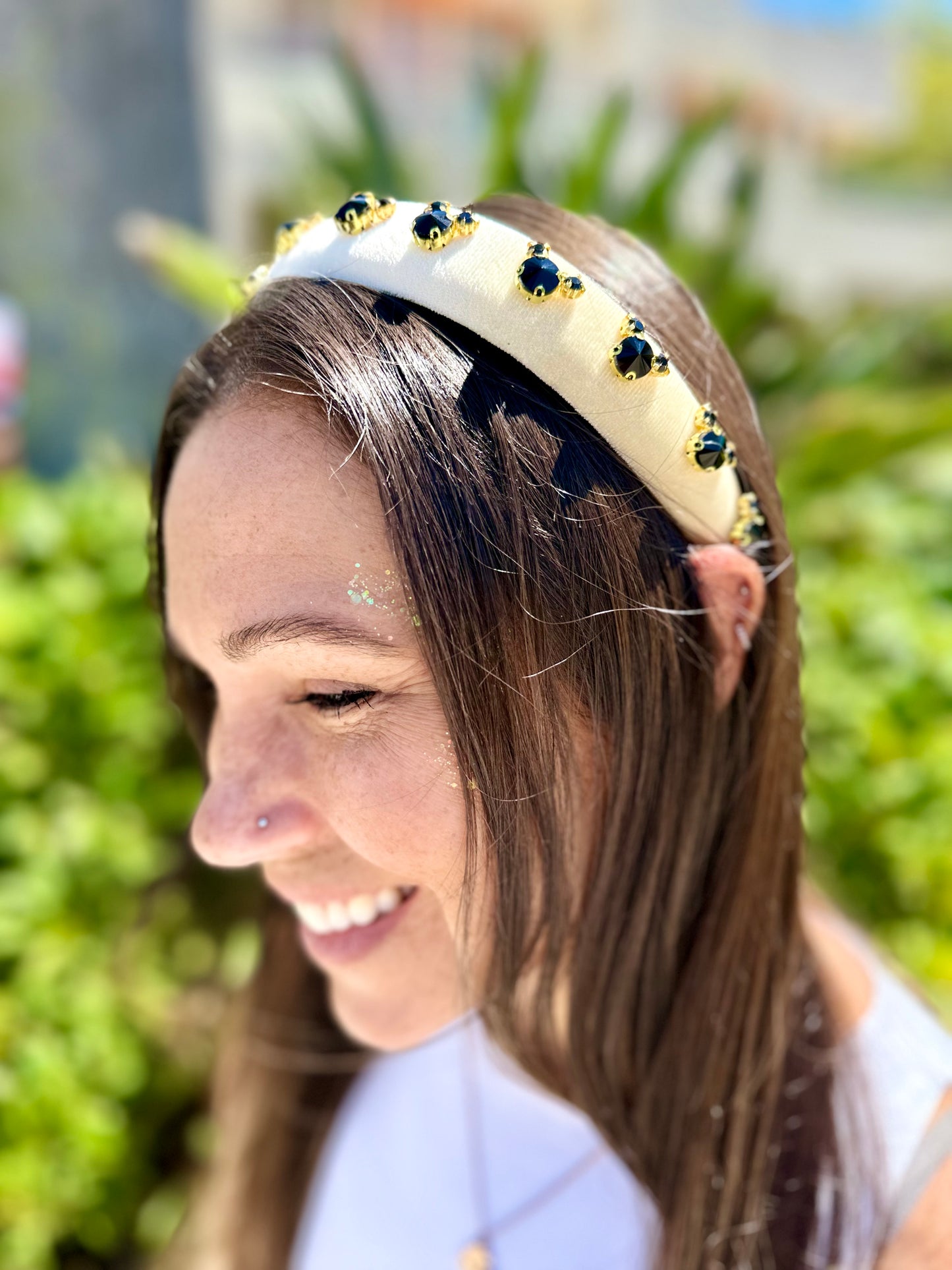 BEJEWELED MICKEY VELVET HEADBAND